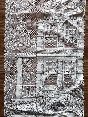 Vintage 1970s Heritage Lace Knit Decorative Wall Hanging Cottagecore Home